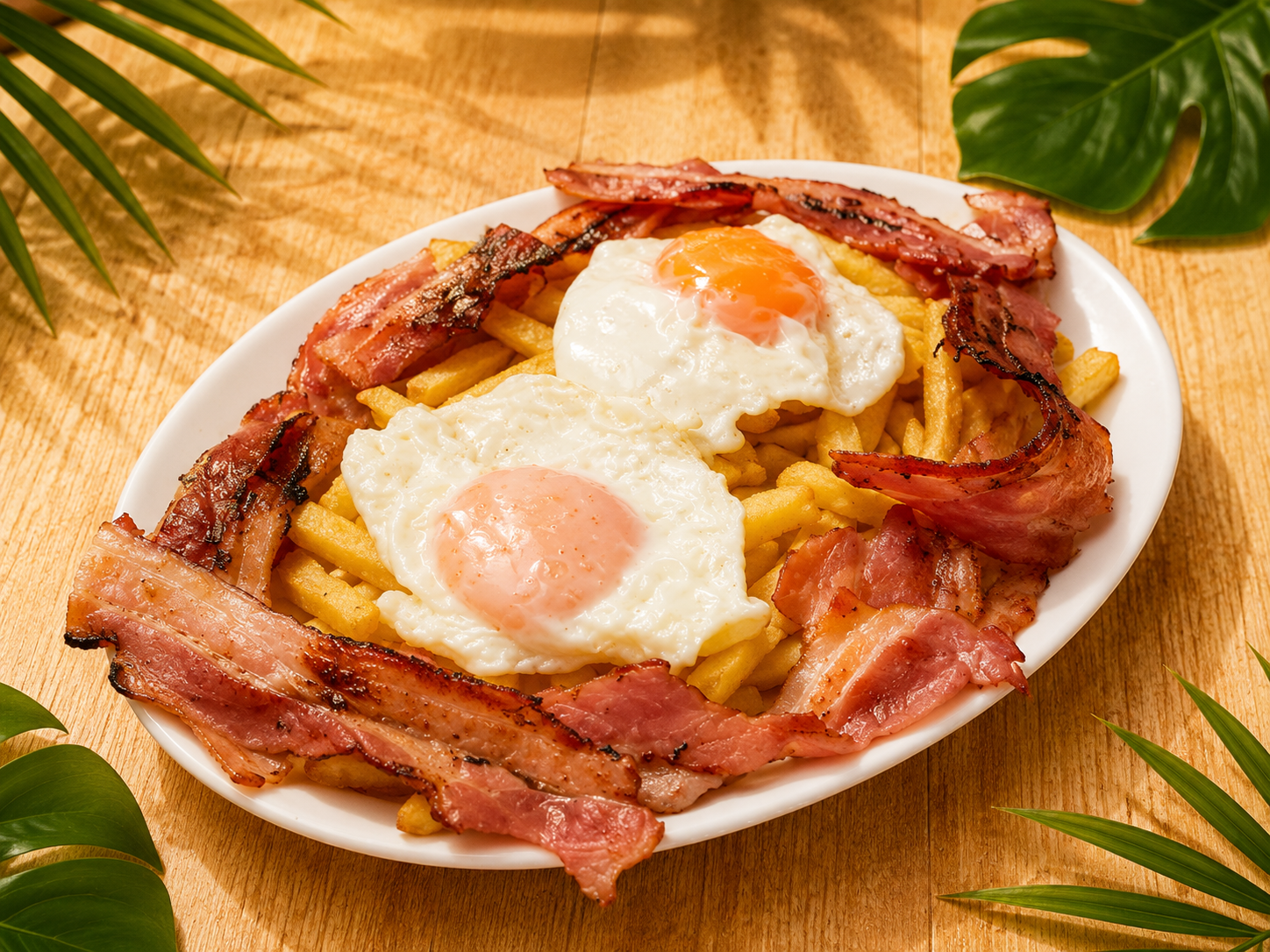 Huevos Rotos con Bacon