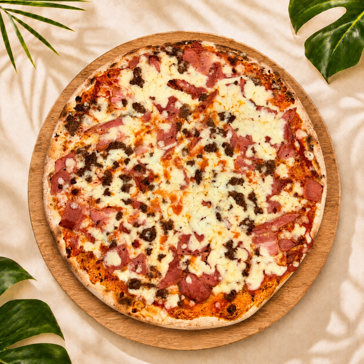 Pizza de Bacon y Carne
