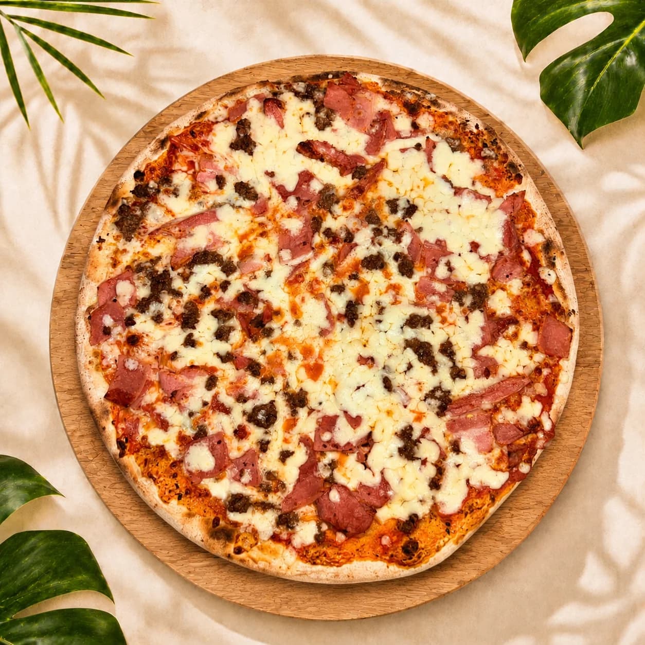 Pizza de Bacon y Carne